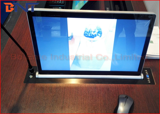 Κάθετος μηχανοποιημένος LCD ανελκυστήρας οργάνων ελέγχου μικροφώνων με την οθόνη 17,3 οδηγήσεων ίντσας