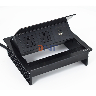 Φαρμακευτική μονάδα USDesktop Table Flip Cover 20W USB Socket Κρυμμένη πρίζα πίνακας εργασίας Power Grommet Brush