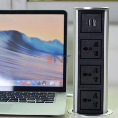 3 παγκόσμια ισχύ +2 θύρα USB κατακόρυφη κινητήριος ανελκυστήρας κουζίνα αναδυόμενη πρίζα πρίζα πρίζα άγγιγμα αναδυόμενη τύπου αδιάβροχη πρίζα
