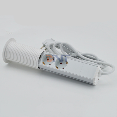 IP44 6cm Λευκό χρώμα κατακόρυφη πύργος κουζίνας πρίζα με φόρτιση USB