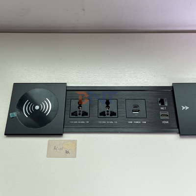 Νέο στυλ Desktop Slip Cover Power Sliding Socket 10A Κατηγοριοποιημένο ρεύμα με ασύρματο φορτιστή για σπίτι και γραφείο