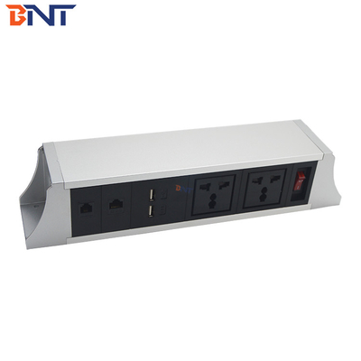 OEM/ODM BNT Ηλεκτρική πρίζα κράμα αλουμινίου κρεμασμένο κάτω από το τραπέζι με Βρετανία ΗΠΑ ΕΕ AU SA πρότυπα πλέγματος 10A/13A/16A ονομαστικό ρεύμα