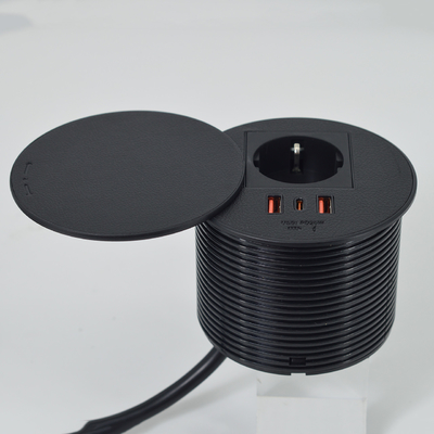 Έπιπλα γραφείου στρογγυλή EU πρίζα & 2 usb a+ 1c για καναπέ καφετέρια σταθμός φόρτισης