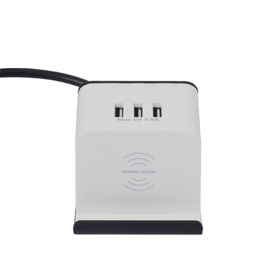 Παγκόσμιο USB AC Power Grommet Socket Υπηρεσιακό έπιπλα ABS Πίνακα πίνακας Socket 3 USB εξόδου θύρες 1,5m καλώδιο 10A/16A