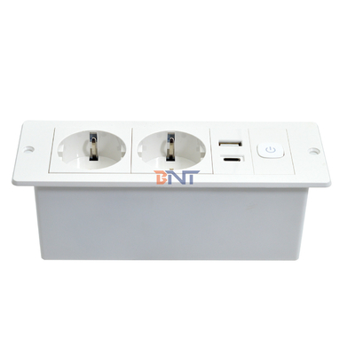 OEM/ODM ABS EU Standard 5V 2.1A Δύναμη USB A + C πρίζα φόρτισης Ενσωματωμένη πρίζα γραφείου / καναπέ ξενοδοχείου / μπαρ / αίθουσας συνεδριάσεων