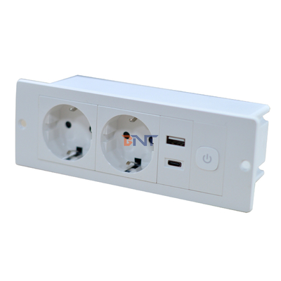 OEM/ODM ABS EU Standard 5V 2.1A Δύναμη USB A + C πρίζα φόρτισης Ενσωματωμένη πρίζα γραφείου / καναπέ ξενοδοχείου / μπαρ / αίθουσας συνεδριάσεων