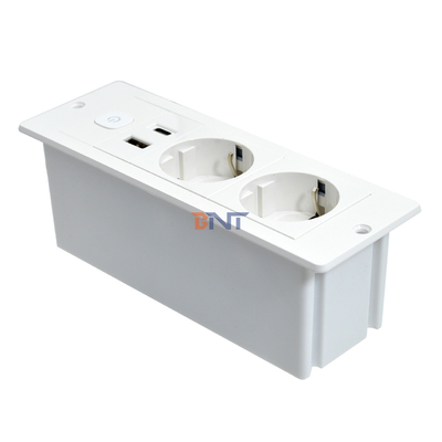OEM/ODM ABS EU Standard 5V 2.1A Δύναμη USB A + C πρίζα φόρτισης Ενσωματωμένη πρίζα γραφείου / καναπέ ξενοδοχείου / μπαρ / αίθουσας συνεδριάσεων