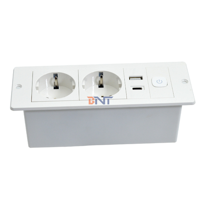 OEM/ODM ABS EU Standard 5V 2.1A Δύναμη USB A + C πρίζα φόρτισης Ενσωματωμένη πρίζα γραφείου / καναπέ ξενοδοχείου / μπαρ / αίθουσας συνεδριάσεων
