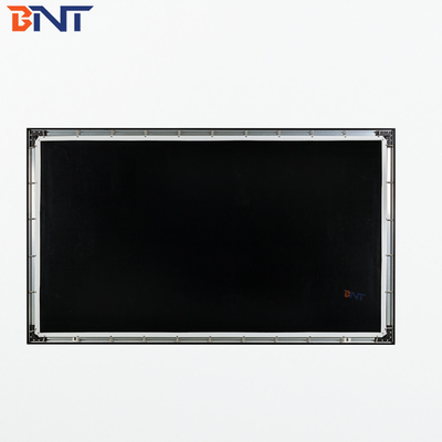 Bnt250 ίντσες Ματ λευκό ύφασμα Γρήγορα διπλούμενο προβολέα οθόνη με τετράγωνο αλουμινένιο μεταλλικό αναδιπλούμενο πλαίσιο