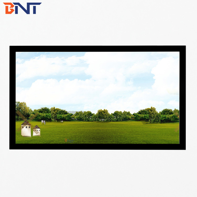 Bnt200 Inch Matte White Fabric Fast Fold Projector Screen με τετραγωνικό πλατύπλατο πλατύπλατο πλατό από μέταλλο