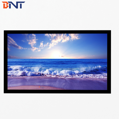 Bnt200 Inch Matte White Fabric Fast Fold Projector Screen με τετραγωνικό πλατύπλατο πλατύπλατο πλατό από μέταλλο