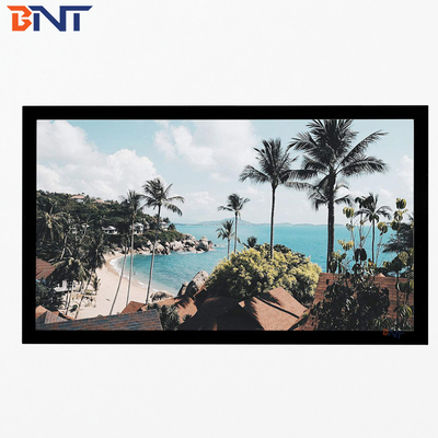 Bnt200 Inch Matte White Fabric Fast Fold Projector Screen με τετραγωνικό πλατύπλατο πλατύπλατο πλατό από μέταλλο