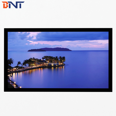 Bnt200 Inch Matte White Fabric Fast Fold Projector Screen με τετραγωνικό πλατύπλατο πλατύπλατο πλατό από μέταλλο