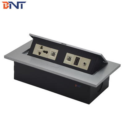 Κρυμμένο 3.5 Audio Desk Pop Up Sockets Μαύρο Ματ, Σημείο τροφοδοσίας για τραπεζομάντιλο