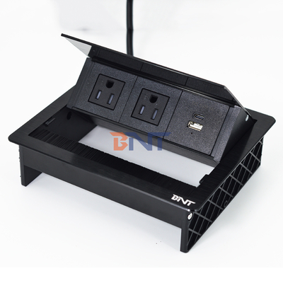 Φαρμακευτική μονάδα USDesktop Table Flip Cover 20W USB Socket Κρυμμένη πρίζα πίνακας εργασίας Power Grommet Brush