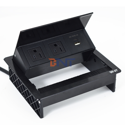 Φαρμακευτική μονάδα USDesktop Table Flip Cover 20W USB Socket Κρυμμένη πρίζα πίνακας εργασίας Power Grommet Brush