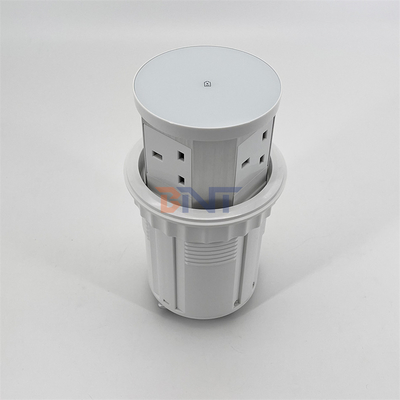 Προσαρμοσμένο 3-Outlet Pop-Up Outlet Πύργο PVC και Αλουμινίου Τραπέζι Κουζίνας Σημείο ρεύματος με ασύρματο φορτιστή Desktop Pop-Up Σημεία