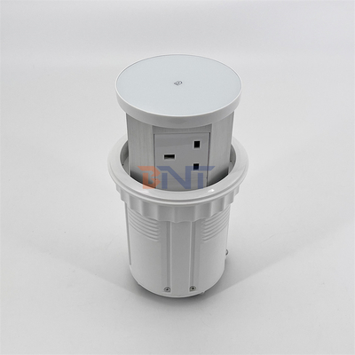 Προσαρμοσμένο 3-Outlet Pop-Up Outlet Πύργο PVC και Αλουμινίου Τραπέζι Κουζίνας Σημείο ρεύματος με ασύρματο φορτιστή Desktop Pop-Up Σημεία