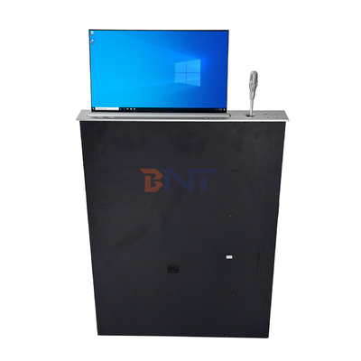 BNT Full HD οθόνη χαμηλής τιμής Μετακινούμενο ανασυρόμενο ανελκυστήρα οθόνης με μικρόφωνο για σύστημα συνεδριάσεων