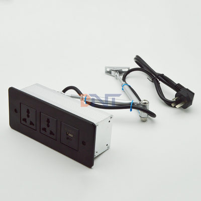 Ενσωματωμένη λωρίδα ρεύματος USB C ταχεία φόρτιση Σφουγγαρισμός τοποθέτηση γραφείο έπιπλα συρτάρι πρίζα τραπέζι συνεδριάσεων κρυμμένη πρίζα