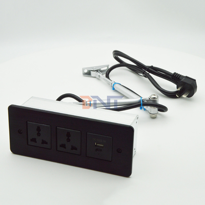Ενσωματωμένη λωρίδα ρεύματος USB C ταχεία φόρτιση Σφουγγαρισμός τοποθέτηση γραφείο έπιπλα συρτάρι πρίζα τραπέζι συνεδριάσεων κρυμμένη πρίζα