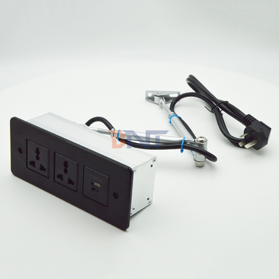 Ενσωματωμένη λωρίδα ρεύματος USB C ταχεία φόρτιση Σφουγγαρισμός τοποθέτηση γραφείο έπιπλα συρτάρι πρίζα τραπέζι συνεδριάσεων κρυμμένη πρίζα