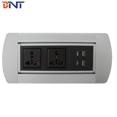 Υπηρεσιακό γραφείο Pop Up Power Data Jack με 2* Παγκόσμια ισχύ / 2* Διαμόρφωση USB