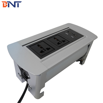 Υπηρεσιακό γραφείο Pop Up Power Data Jack με 2* Παγκόσμια ισχύ / 2* Διαμόρφωση USB
