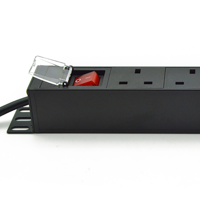 PDU 4-port Outlets SPD Surge Protector Power Strip Extension Socket 3250W με διακόπτη ενεργοποίησης / απενεργοποίησης και καλώδιο ρεύματος
