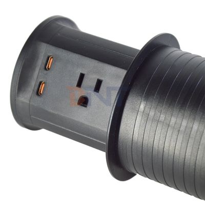 4 Outlet Us Στερεόδοξος ανελκυστήρας κουζίνας Κρυμμένες πνευματικές αναδυόμενες πρίζες ΕΕ Ηνωμένο Βασίλειο Συνδεσιμότητα USB ασύρματη φόρτιση