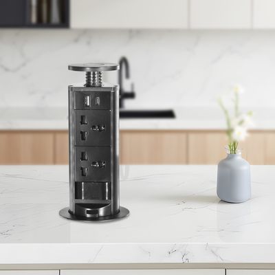 Οικιακή πρίζα κουζίνας Universal Power Sacar El Enchufe De La Cocina Κρυφές πρίζες κουζίνας Pop up για μοντέρνα έξυπνη κουζίνα