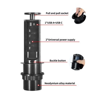 Οικιακή πρίζα κουζίνας Universal Power Sacar El Enchufe De La Cocina Κρυφές πρίζες κουζίνας Pop up για μοντέρνα έξυπνη κουζίνα