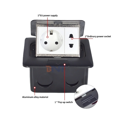 Αδιάβροχη EU Power Ground Socket Slow Pop-up Hidden Floor Socket με χαμηλή τιμή