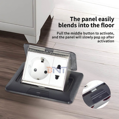 Αδιάβροχη EU Power Ground Socket Slow Pop-up Hidden Floor Socket με χαμηλή τιμή