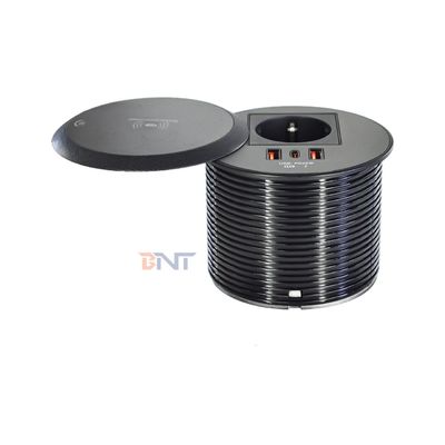 Ενσωματωμένη Πρίζα Τραπεζιού ή Καναπέ, Πρίζα Ρεύματος Ευρωπαϊκού Προτύπου με 2 Θύρες Φόρτισης Τύπου A+1 Τύπου C