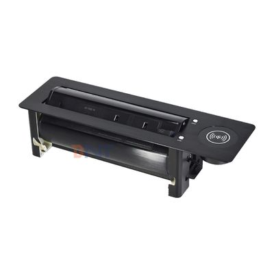 UK Standard Custom AC Power Socket Desktop Embedded Electric Flip Socket με 2 πρίζες 1 USB & 1 τύπου C & 1 ασύρματο φορτιστή