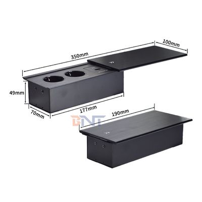 Ηλεκτρική πρίζα επιτραπέζιου επιπέδου 2 πρίζες εναλλασσόμενου ρεύματος USB A+C IP44 16A Κατηγοριοποιημένο ρεύμα για χρήση γραφείου