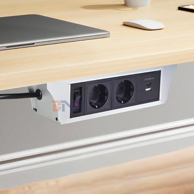 Ευέλικτη ΕΕ Εγκατεστημένη Κάτω από Τραπέζια/Καρέκλες/Άκρη Καναπέ, Πολύπριζο Κρεμαστό Ηλεκτρικό Προέκτασης Με Θύρα USB