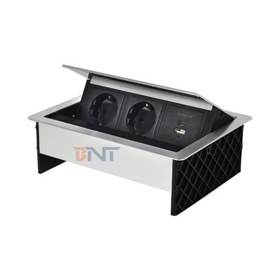 Εργοστασιακά προσαρμοσμένο επιτραπέζιο βουρτσισμένο κάλυμμα ανατροπής 20W USB Socket Κρυφό επιτραπέζιο τροφοδοτικό Grommet