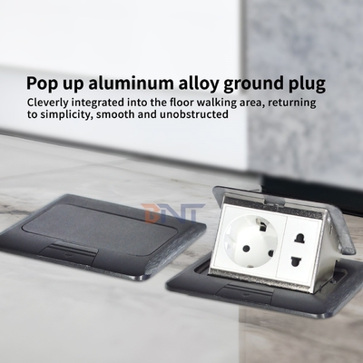 Αδιάβροχη EU Power Ground Socket Slow Pop-up Hidden Floor Socket με χαμηλή τιμή
